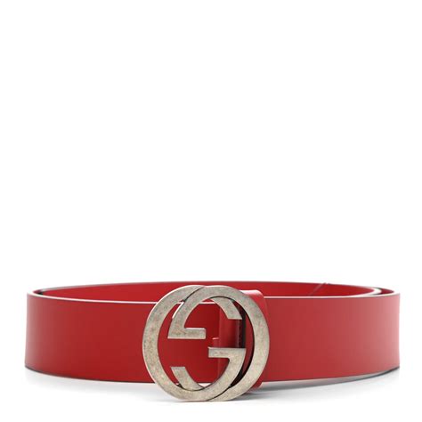 red gucci belts silver buckle.